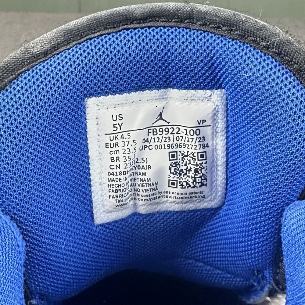 Nike Air Jordan Stay Loyal 3 Shoes FB1396-100 White Black Game Royal Youth 5Y - Picture 5 of 7